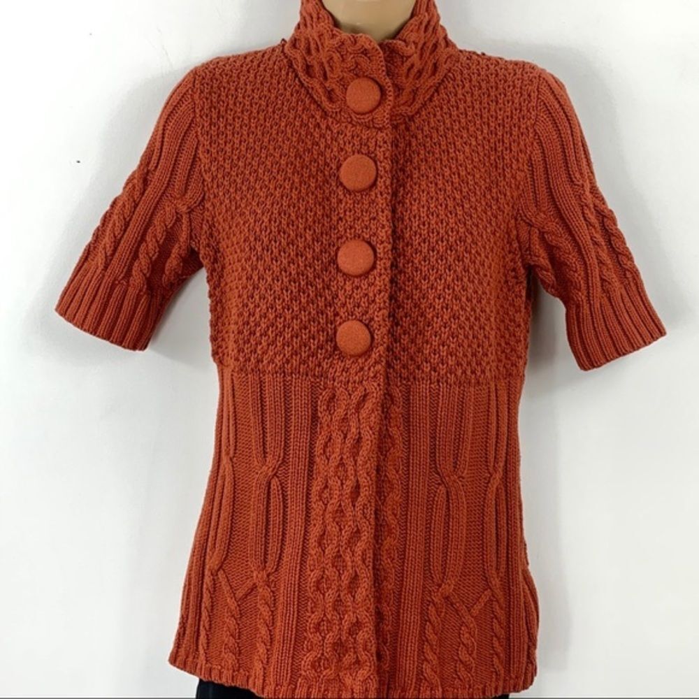 Apt 9 Orange Cable Knit Sweater S